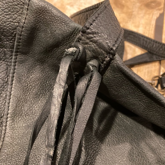 Monserat De Lucca Brizna Shopper Fringe Tote Bag Shoulder Purse Dark Green - Picture 5 of 16